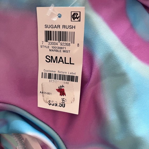 Bar III‎ Women's Pink and Blue Swirl Dress - Picture 5 of 7